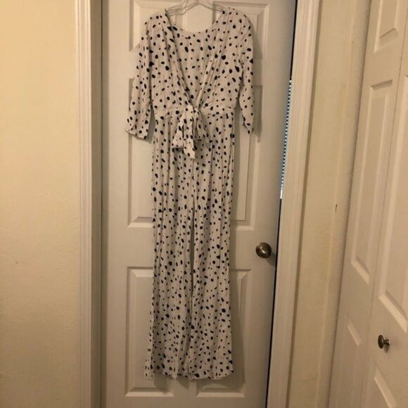 Wildfox Solid Confetti Jumpsuit Vanilla Latte New Small - Picture 3 of 10